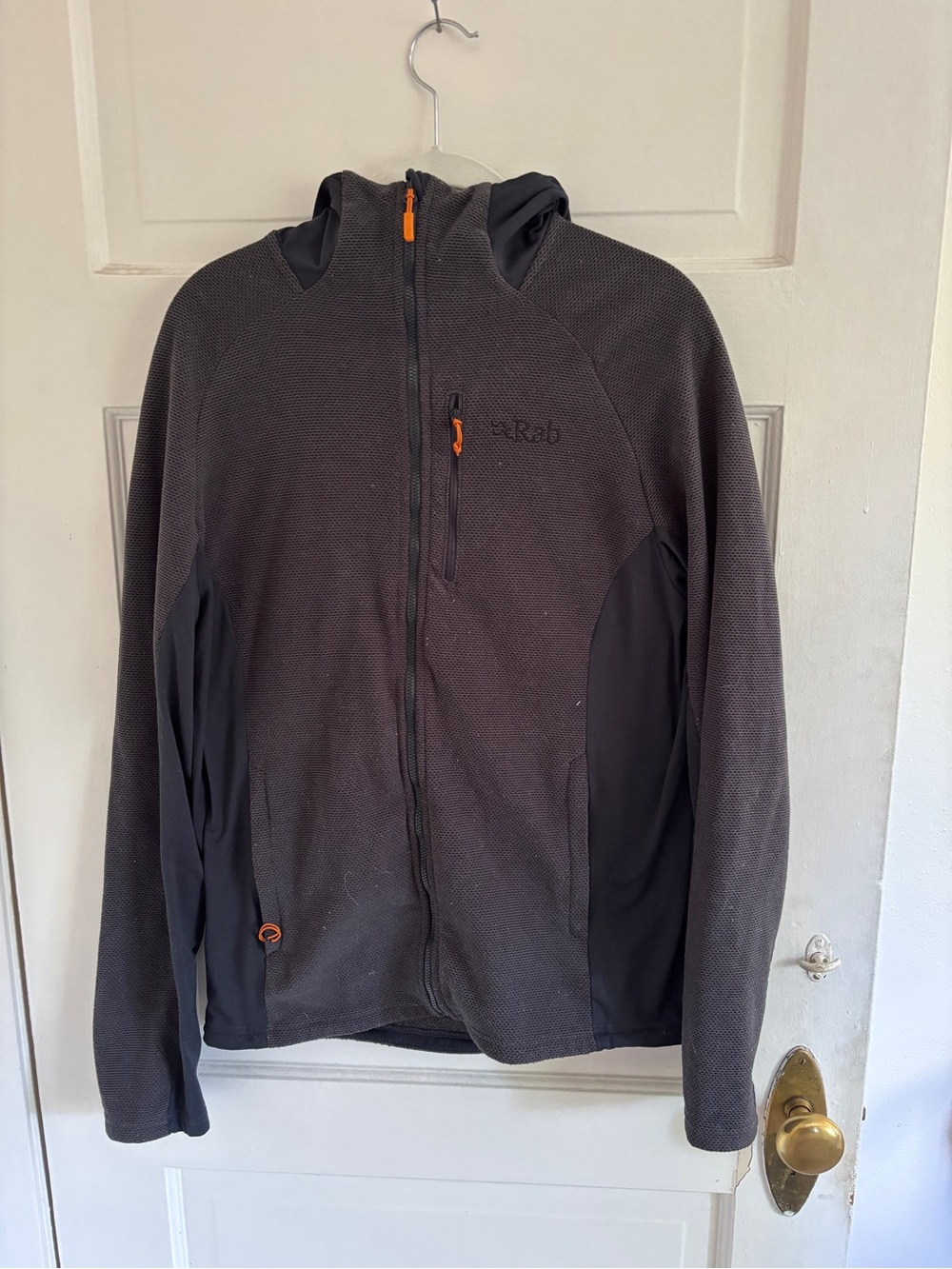 Men's Rab Dark Gray Hooded Full-Zip Jacket